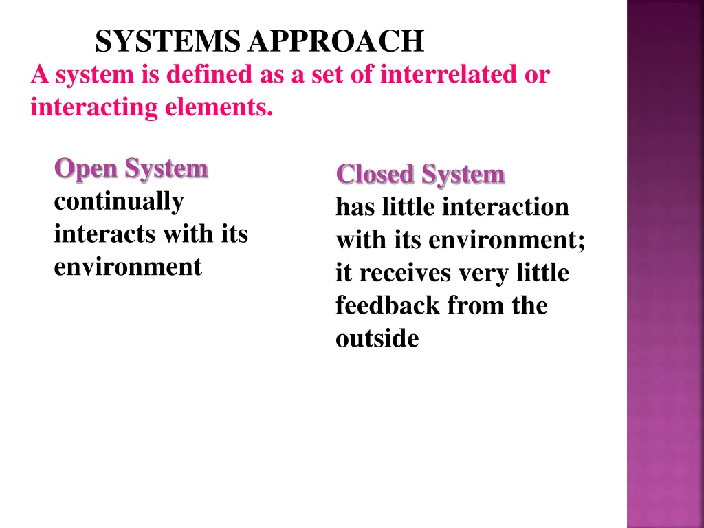 systems approach