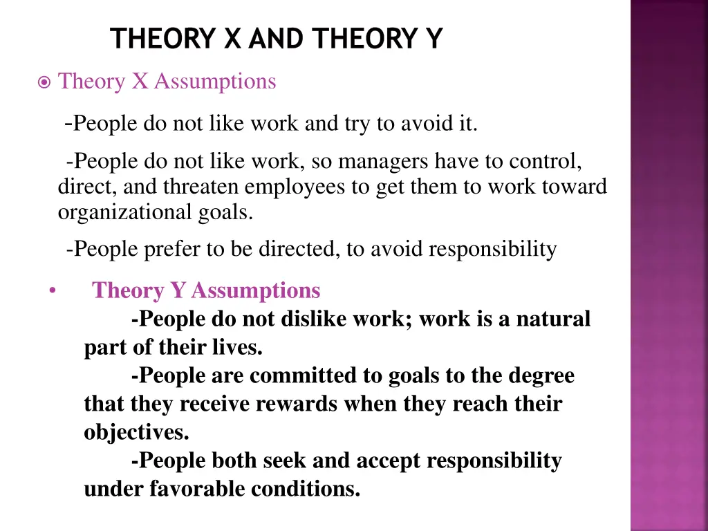 theory x and theory y