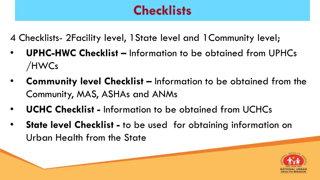 checklists
