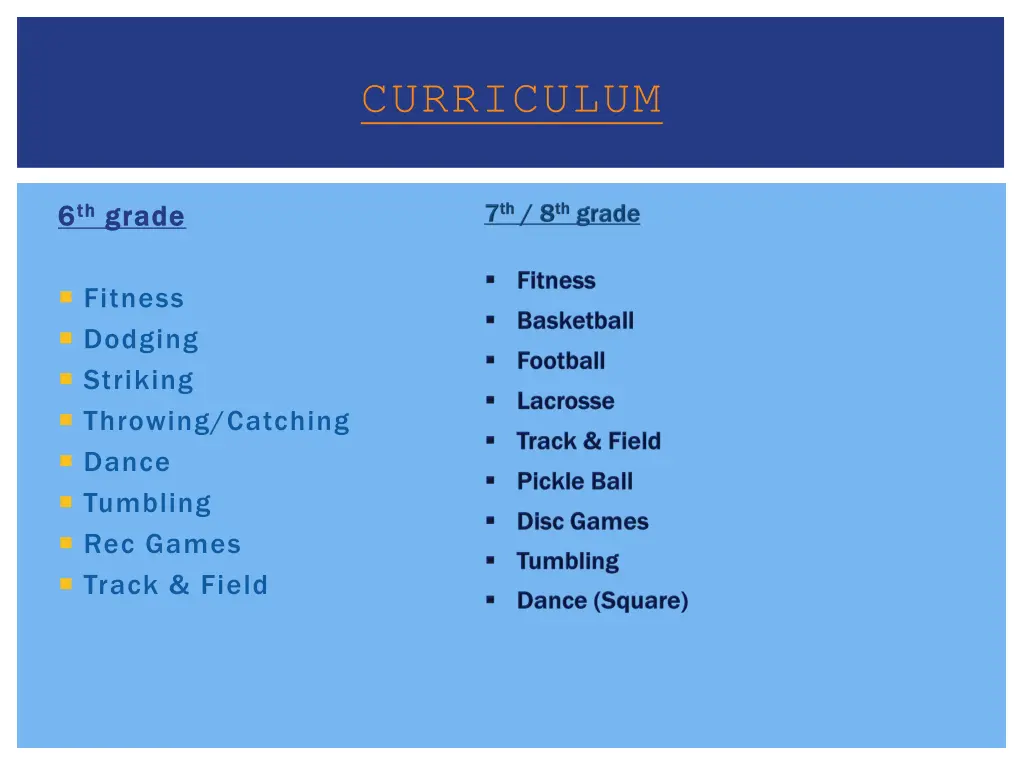 curriculum