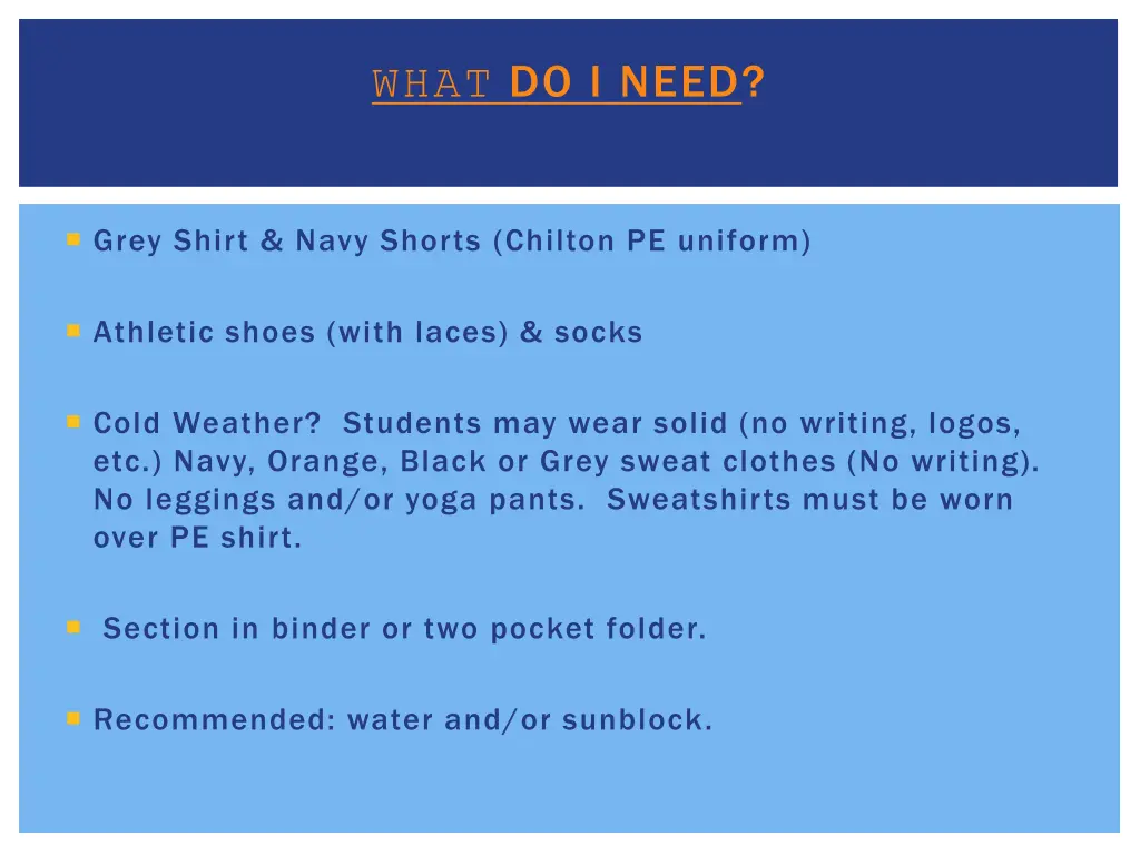 what do i need