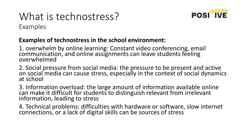 what is technostress examples