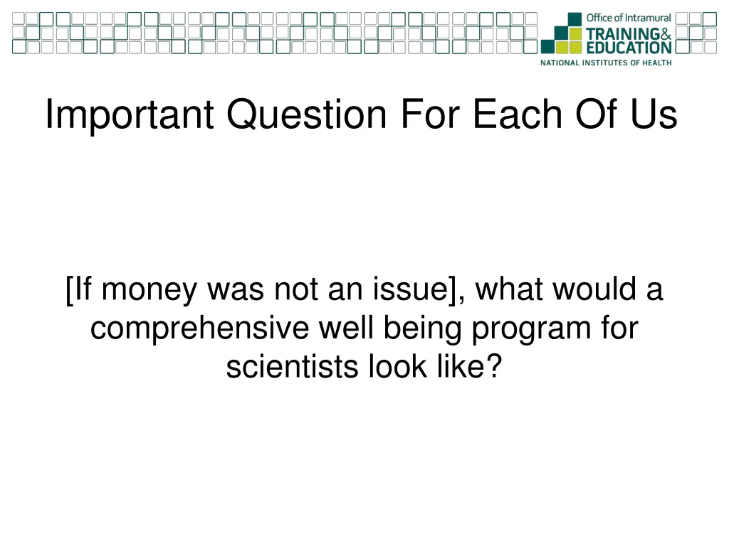 important question for each of us