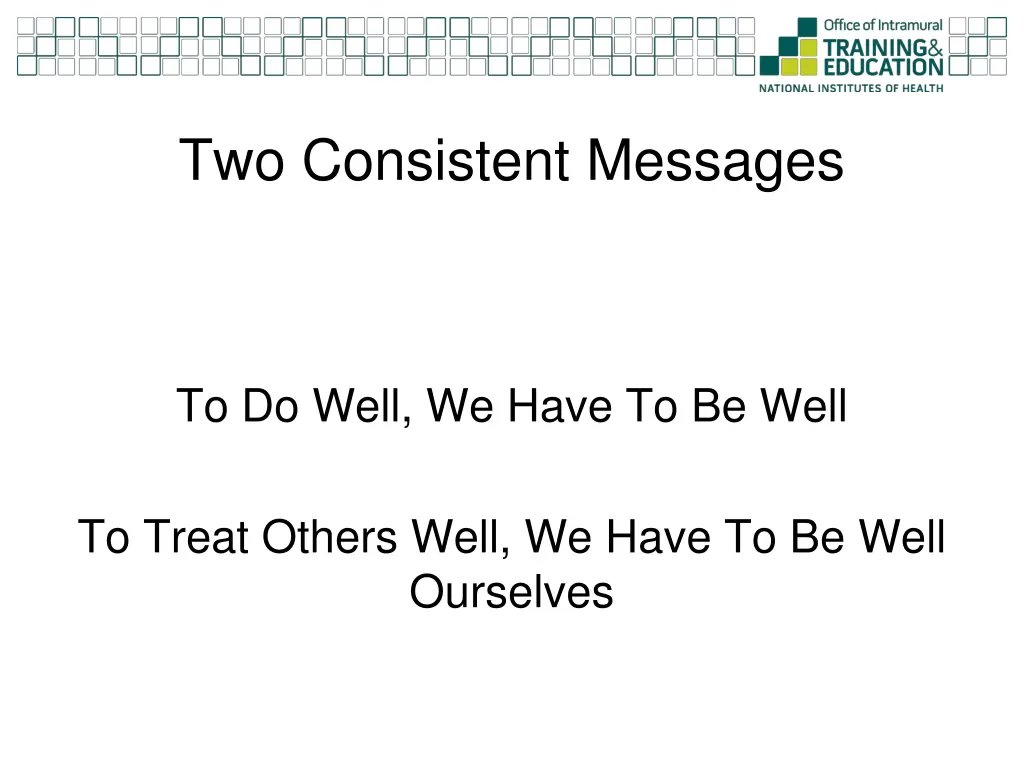 two consistent messages