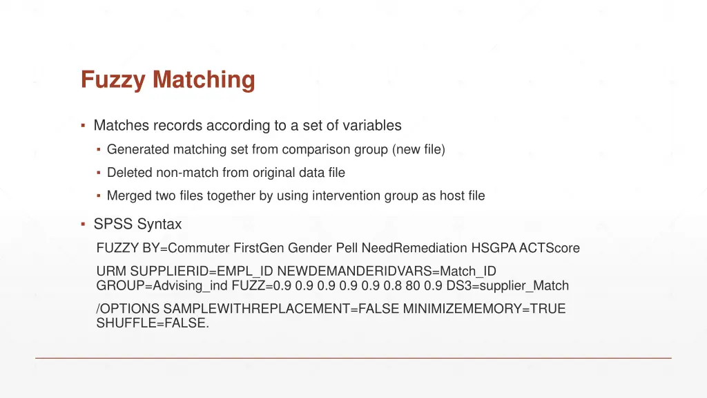 fuzzy matching