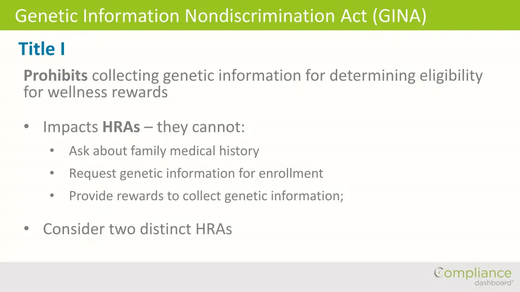 genetic information nondiscrimination act gina