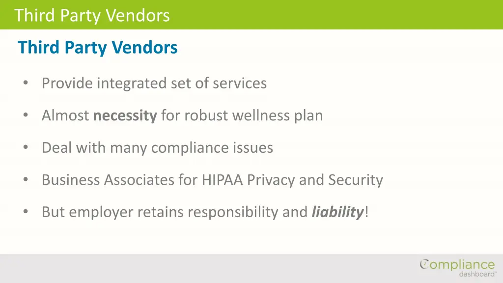 third party vendors