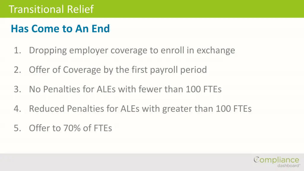 transitional relief
