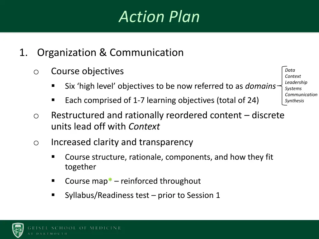 action plan 1