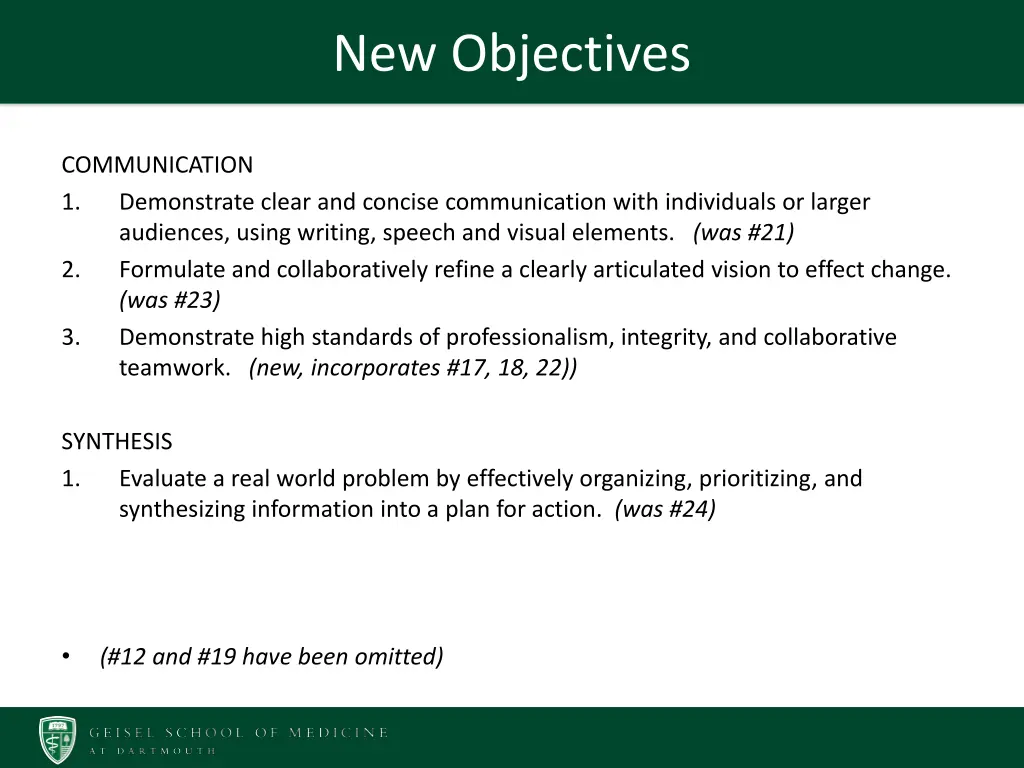 new objectives 3