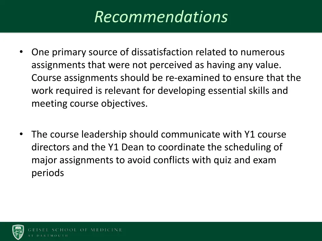 recommendations 2