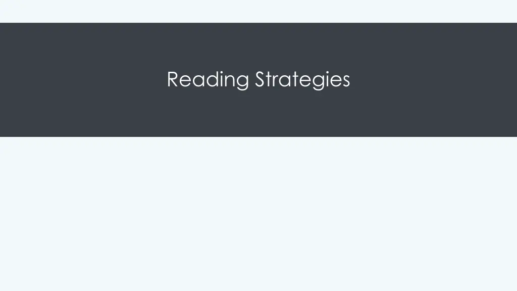 reading strategies