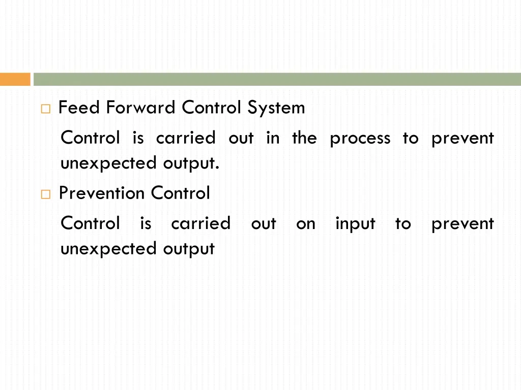 feed forward control system control is carried