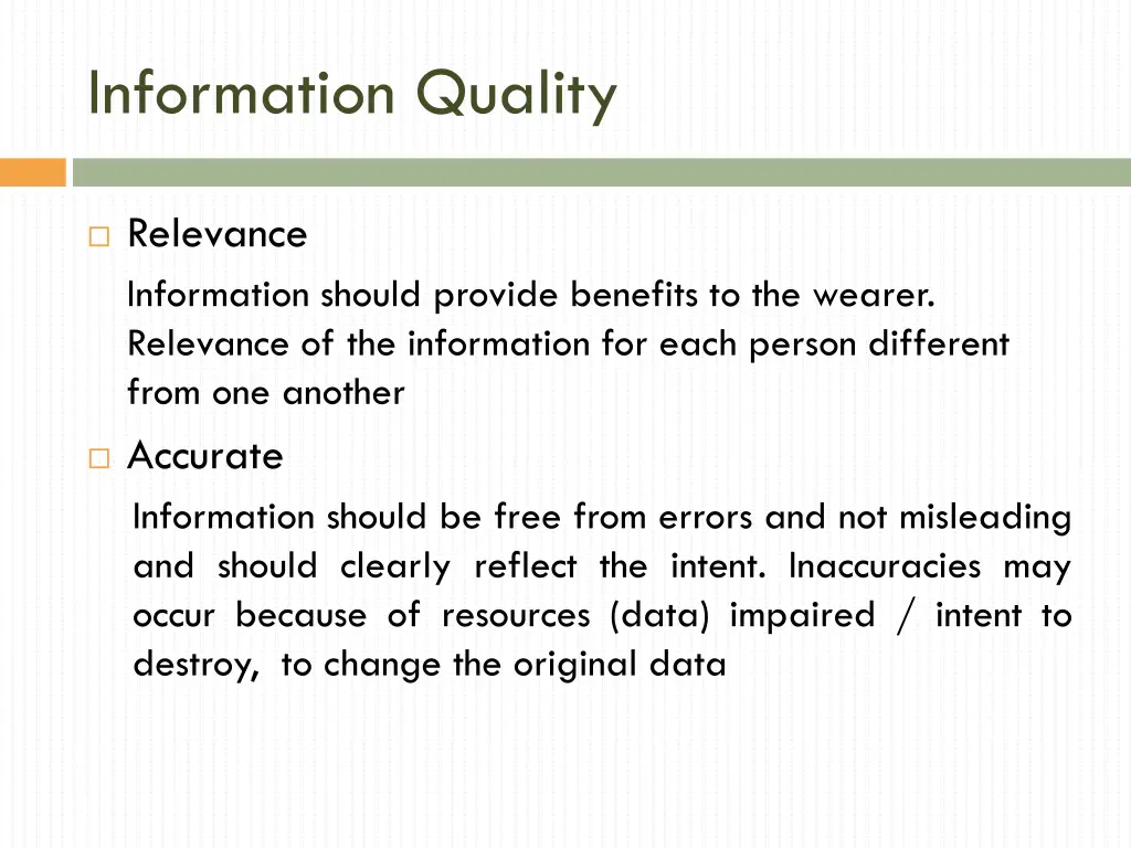 information quality