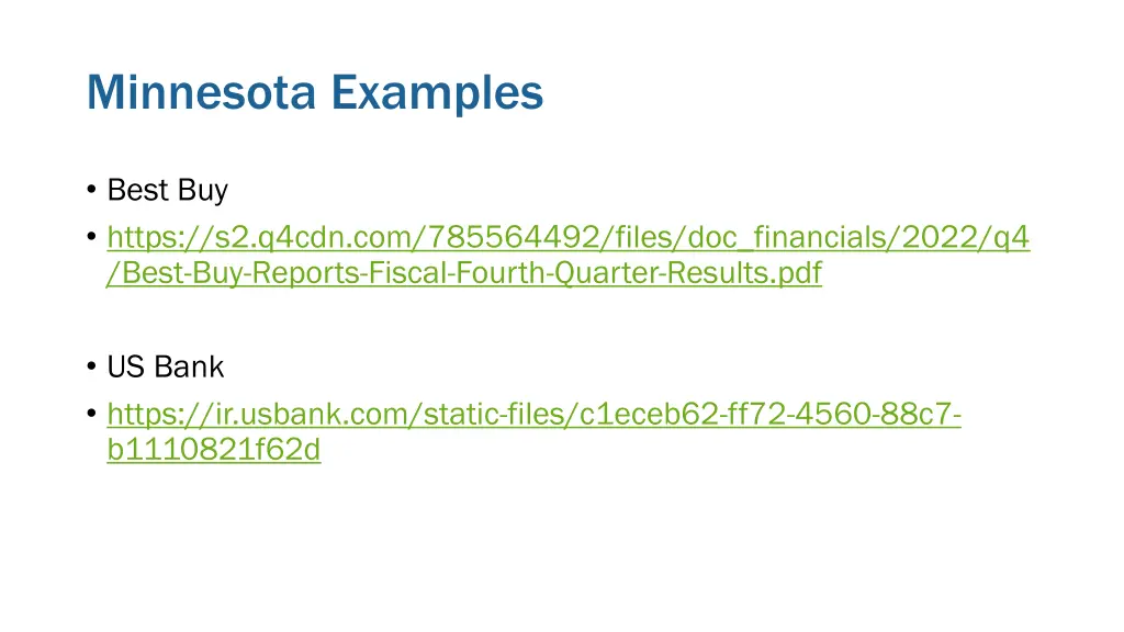 minnesota examples