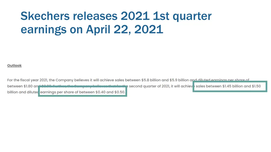 skechers releases 2021 1st quarter earnings