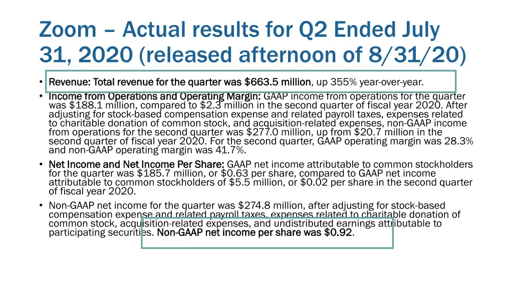 zoom actual results for q2 ended july 31 2020