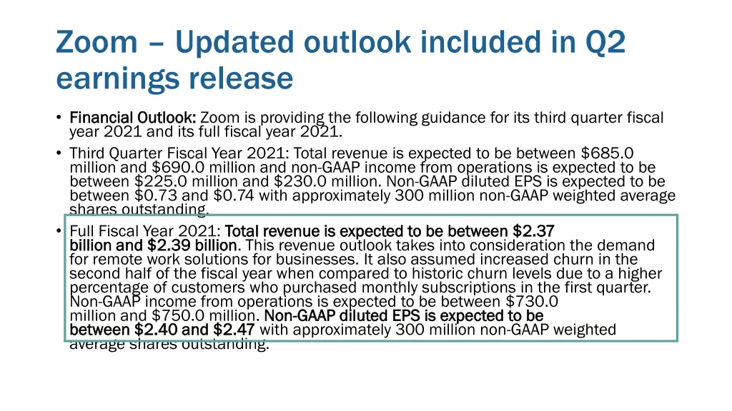 zoom updated outlook included in q2 earnings