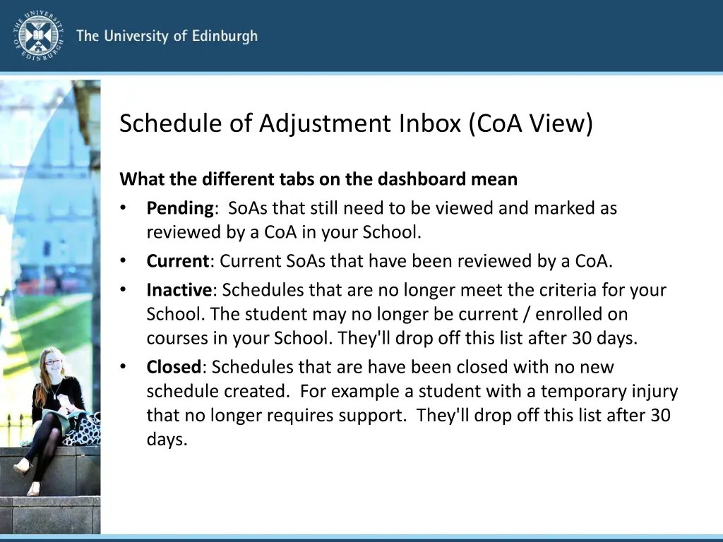 schedule of adjustment inbox coa view 1