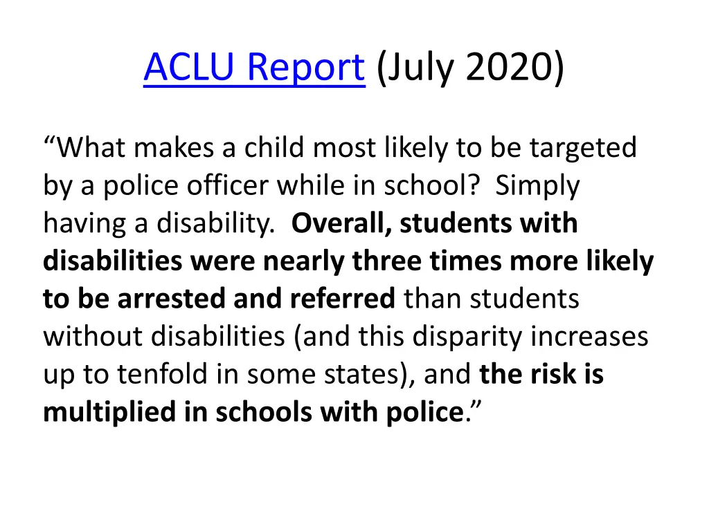 aclu report july 2020