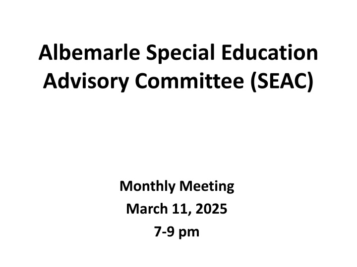 albemarle special education advisory committee