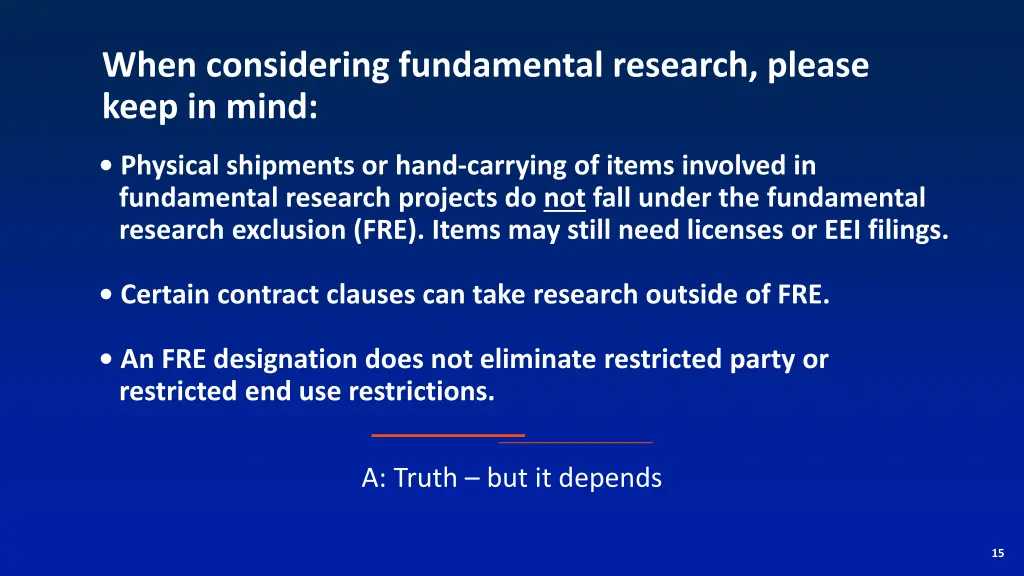 when considering fundamental research please keep
