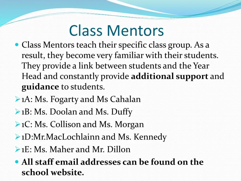 class mentors