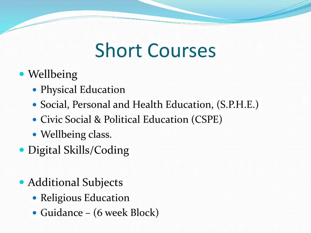 short courses
