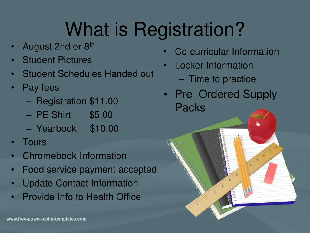 what is registration august 2nd or 8 th student