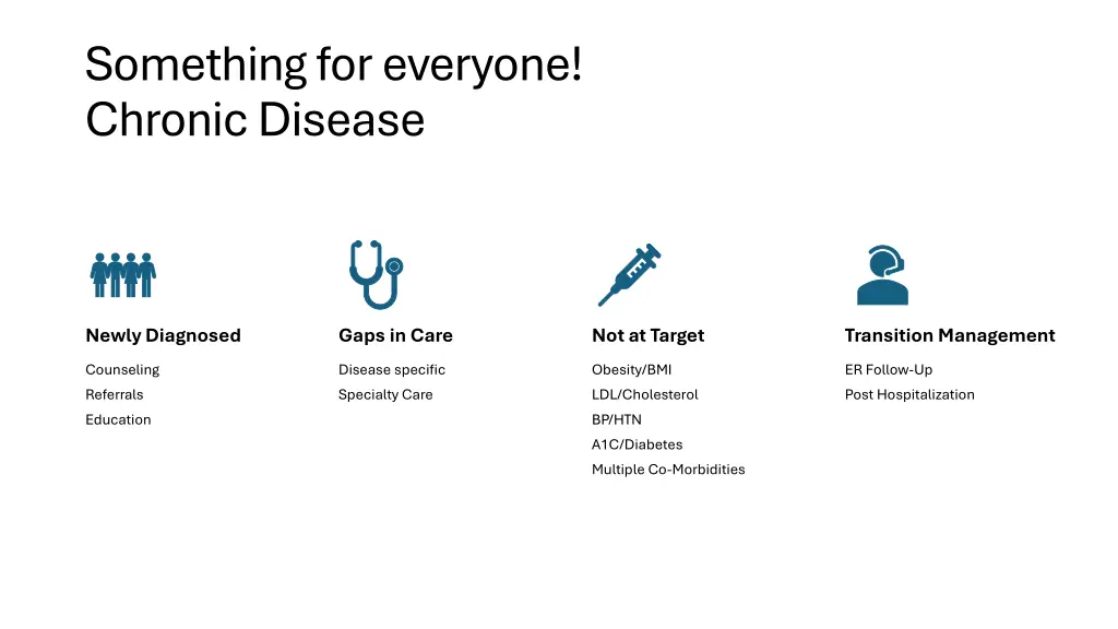 something for everyone chronic disease