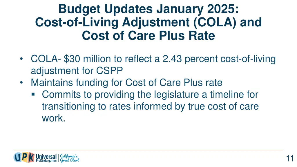 budget updates january 2025 cost of living