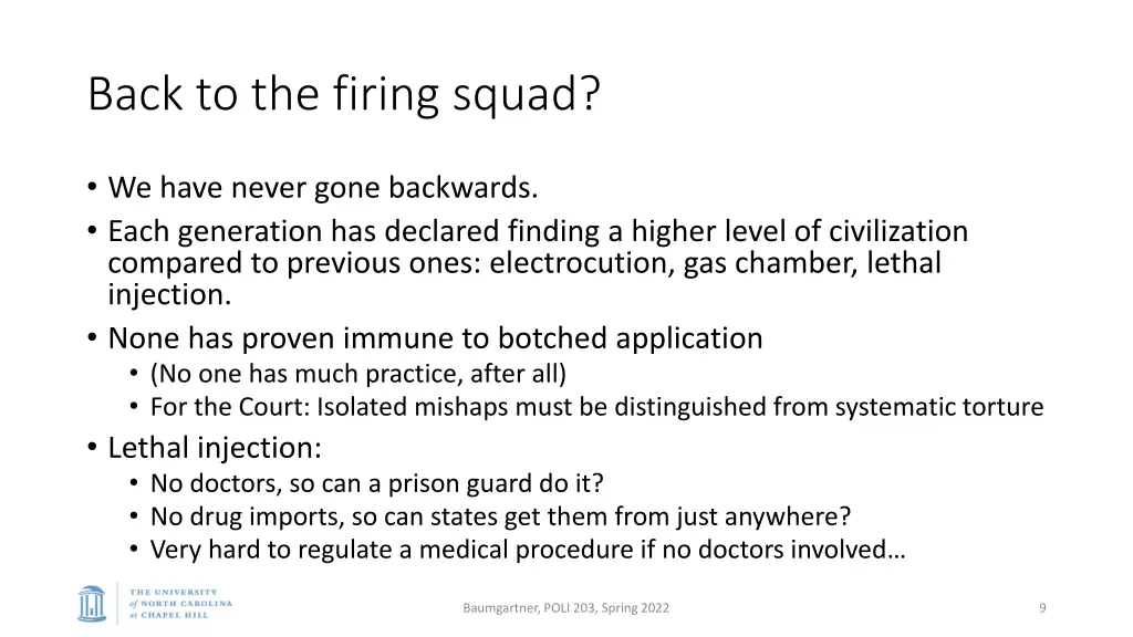 back to the firing squad
