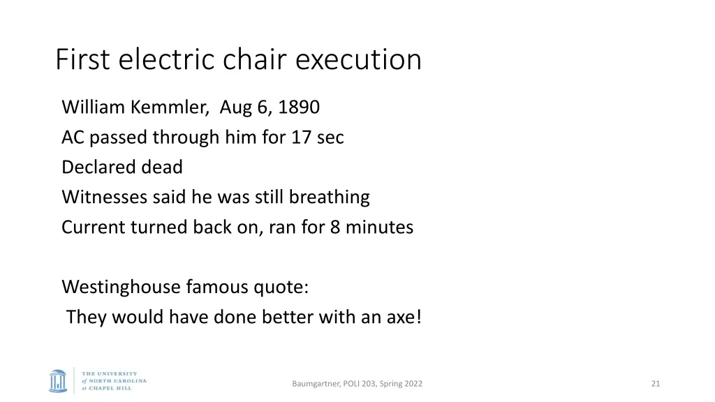 first electric chair execution