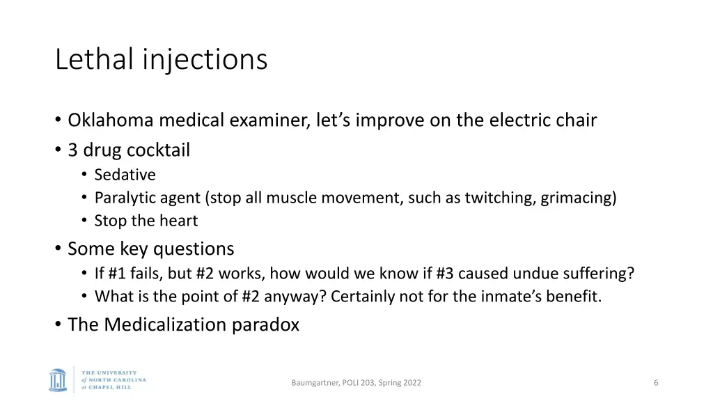 lethal injections