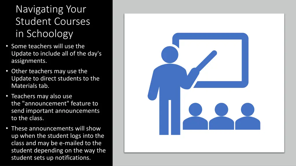 navigating your student courses in schoology some