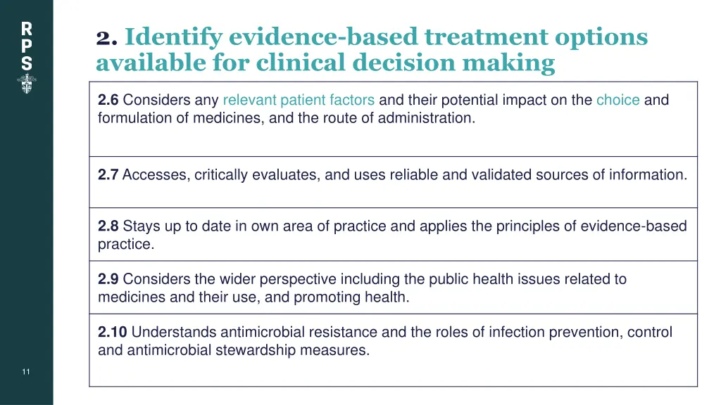 2 identify evidence based treatment options 1