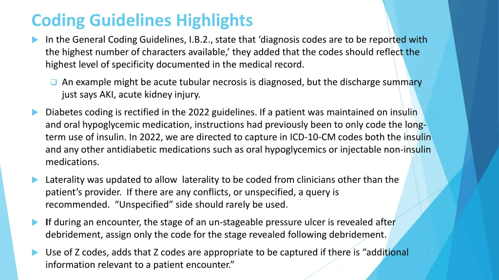 coding guidelines highlights