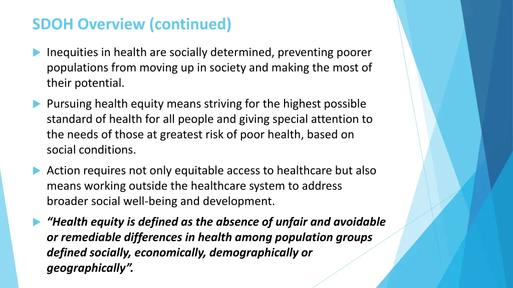 sdoh overview continued