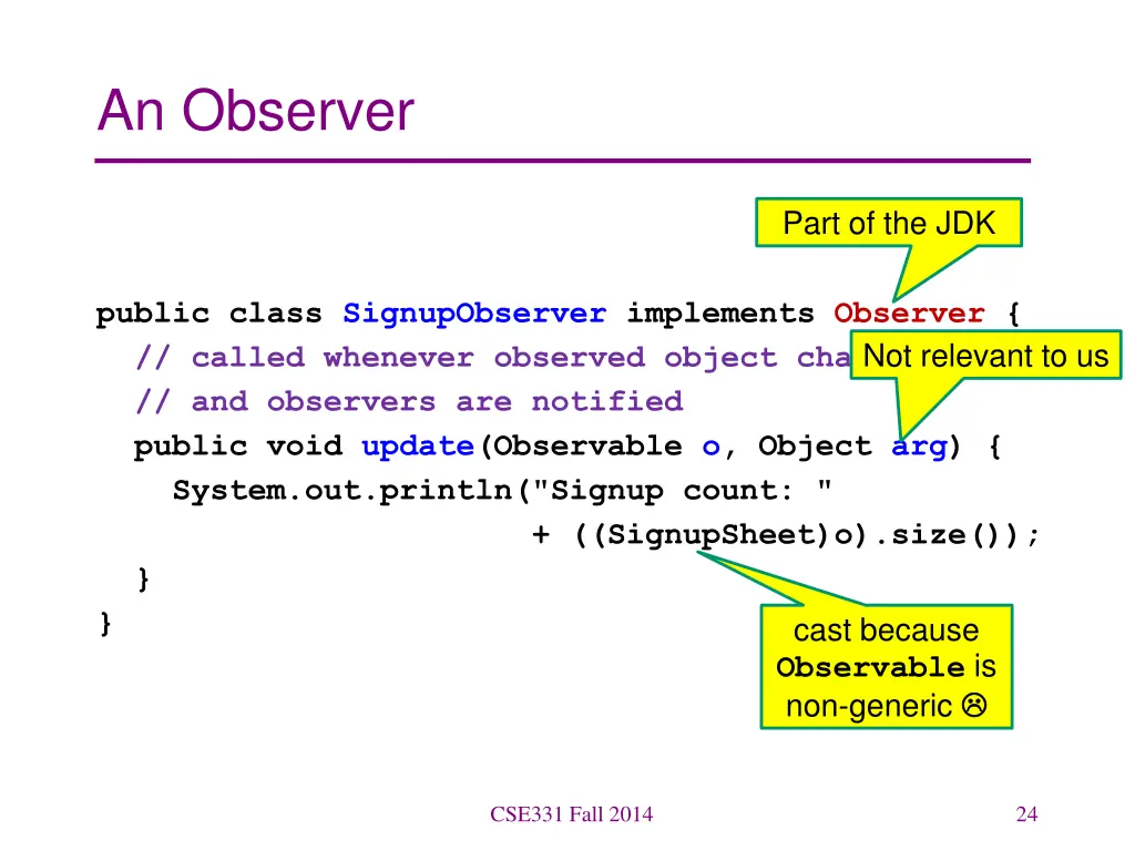 an observer
