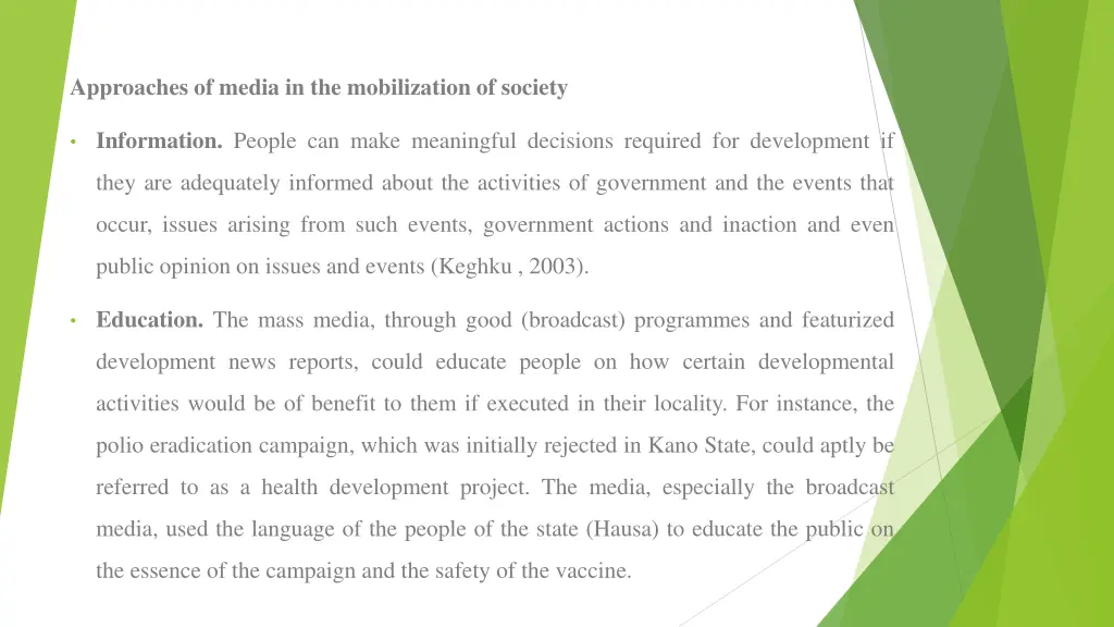 approaches of media in the mobilization of society 1