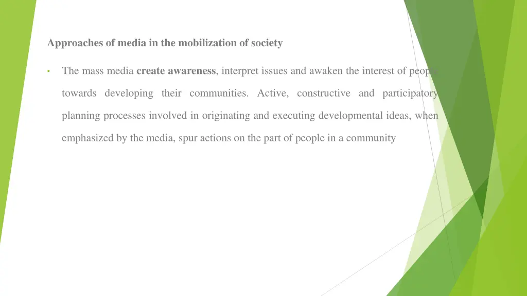 approaches of media in the mobilization of society 2