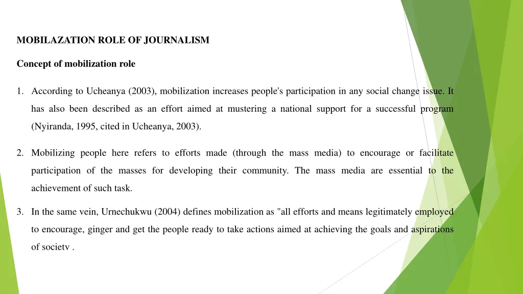 mobilazation role of journalism