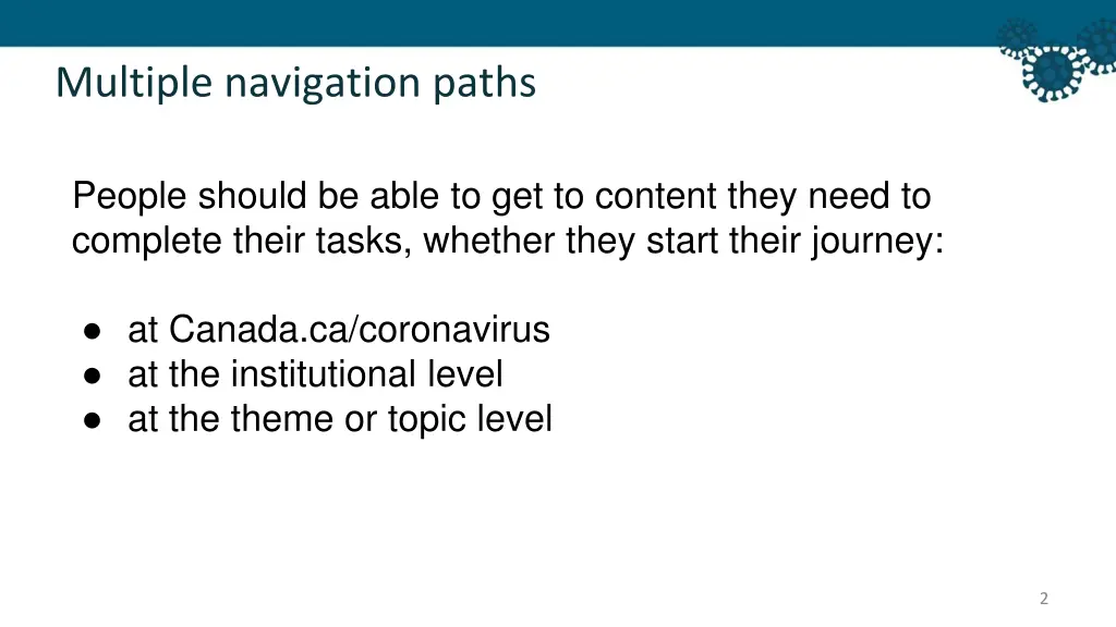 multiple navigation paths