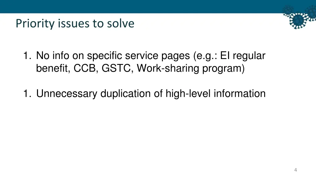 priority issues to solve