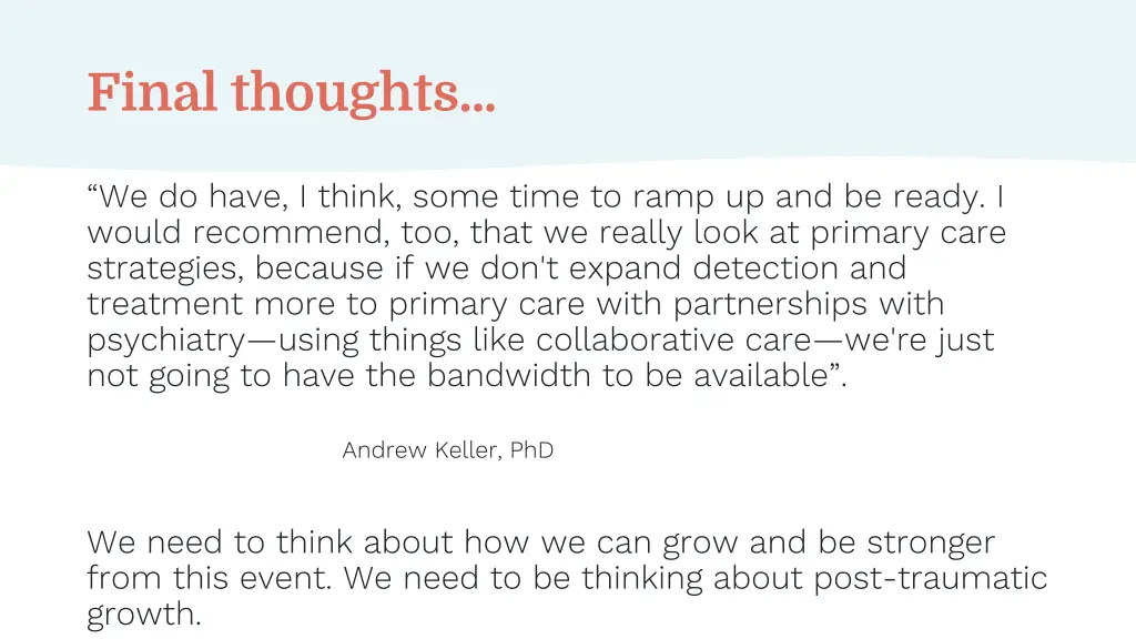 final thoughts