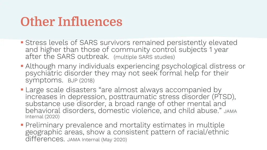 other influences