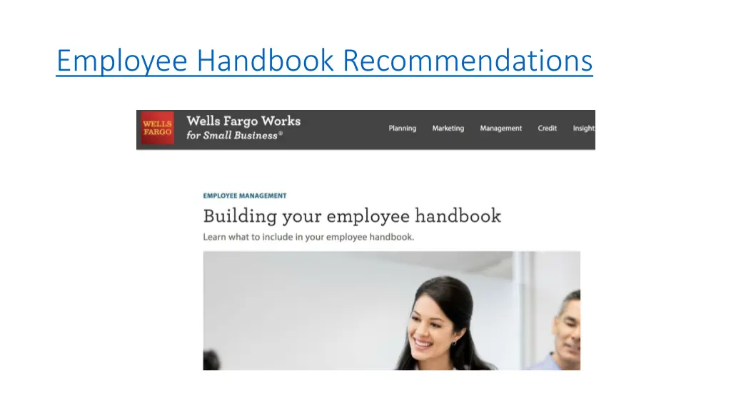 employee handbook recommendations