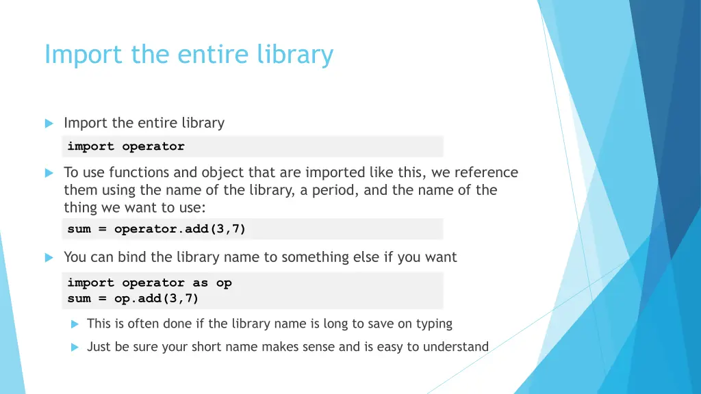 import the entire library