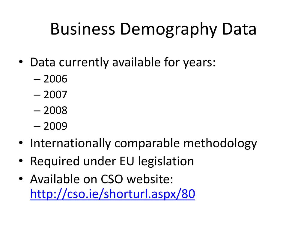 business demography data