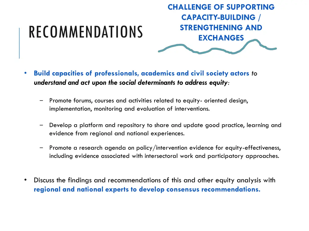 challenge of supporting capacity building